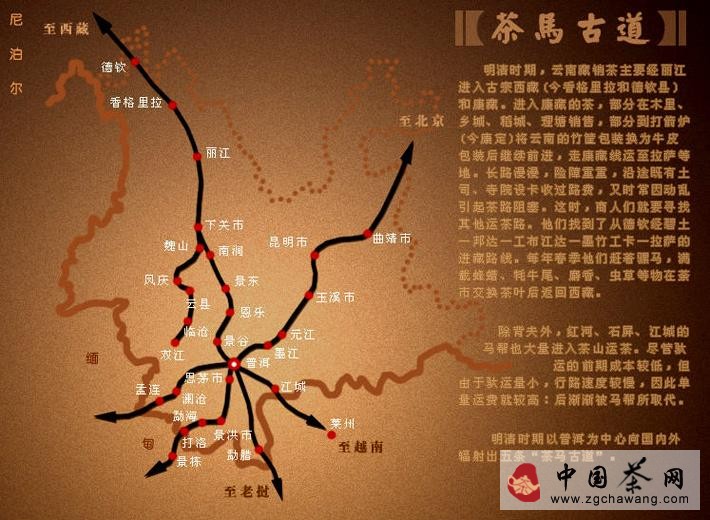 茶马古道地图图片